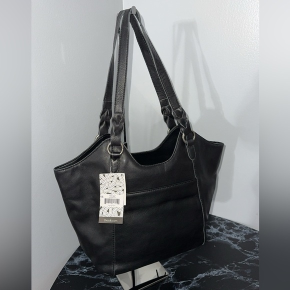 The Sak Handbag Sierra Leather Black Shopper Shoulder Bag AUTHENTIC NWT - Picture 6 of 12